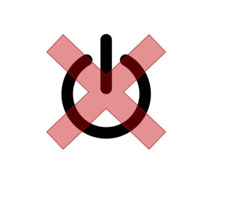 電源オンオフ 注意