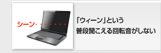 ウィーンという普段聞こえる回転音がしない