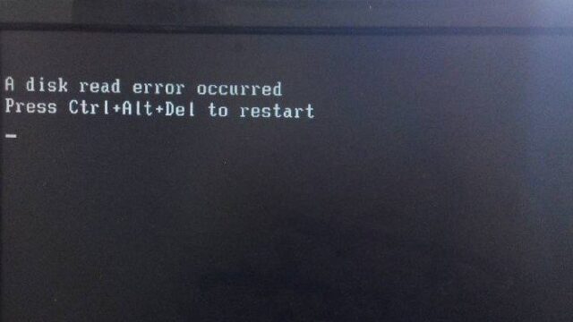 disk error occured