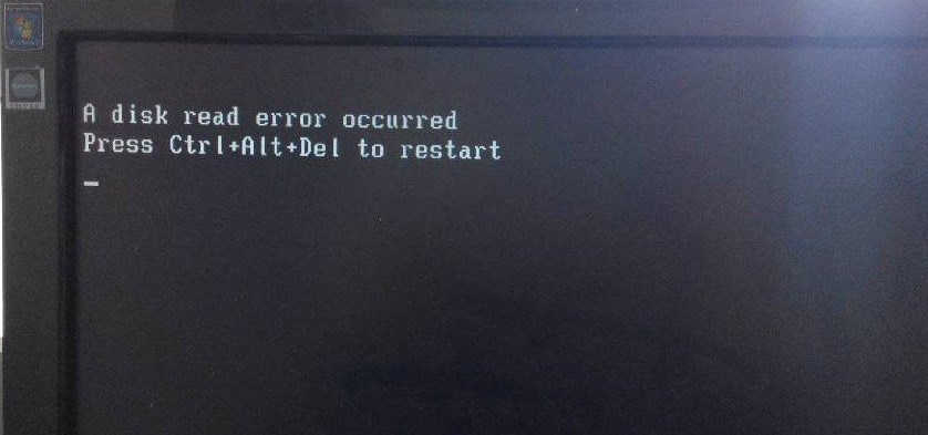 disk error occured