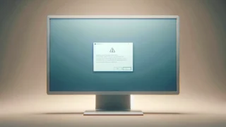 User 横長、壊れたパソコンのエラー表示。おとなしい