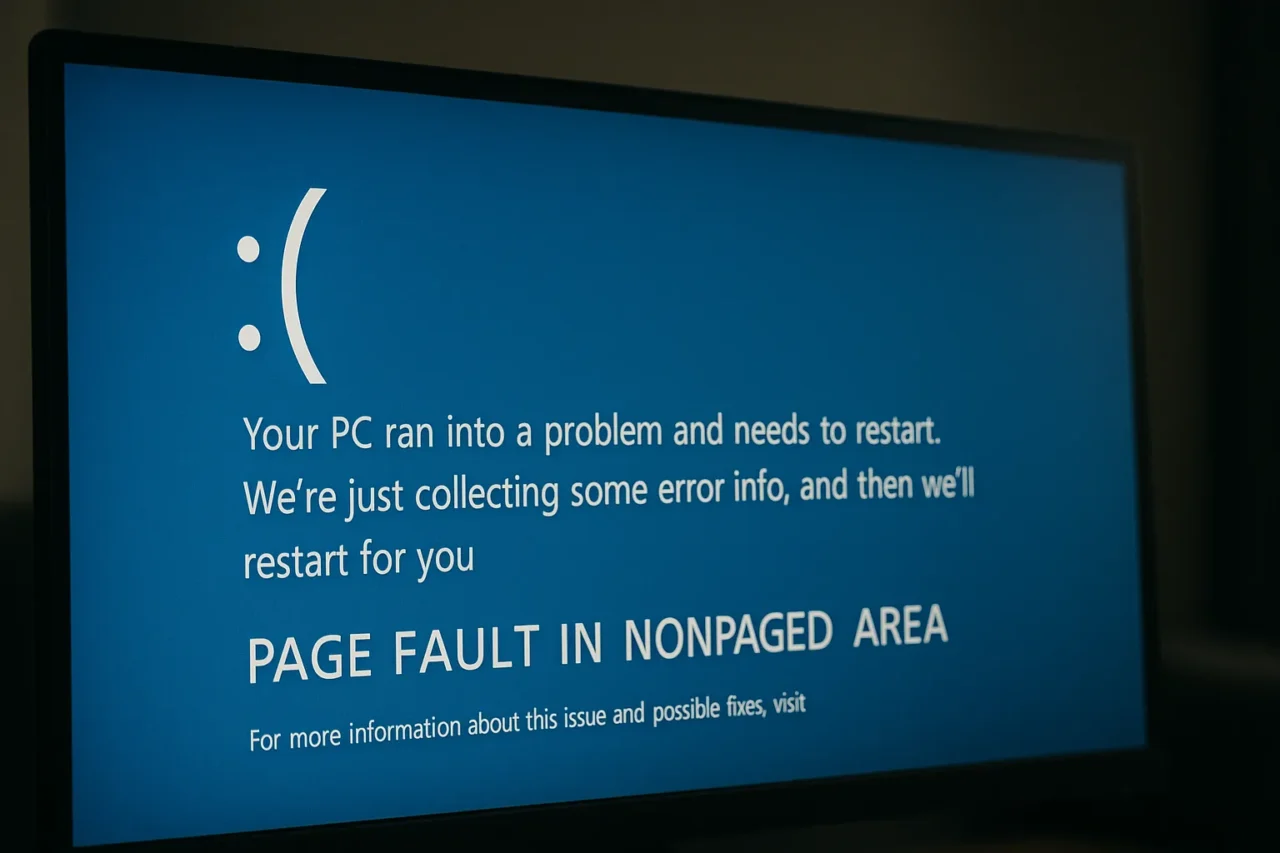 ノンページ PAGE FAULT IN NONPAGED AREA」エラーで起動しないときの原因と