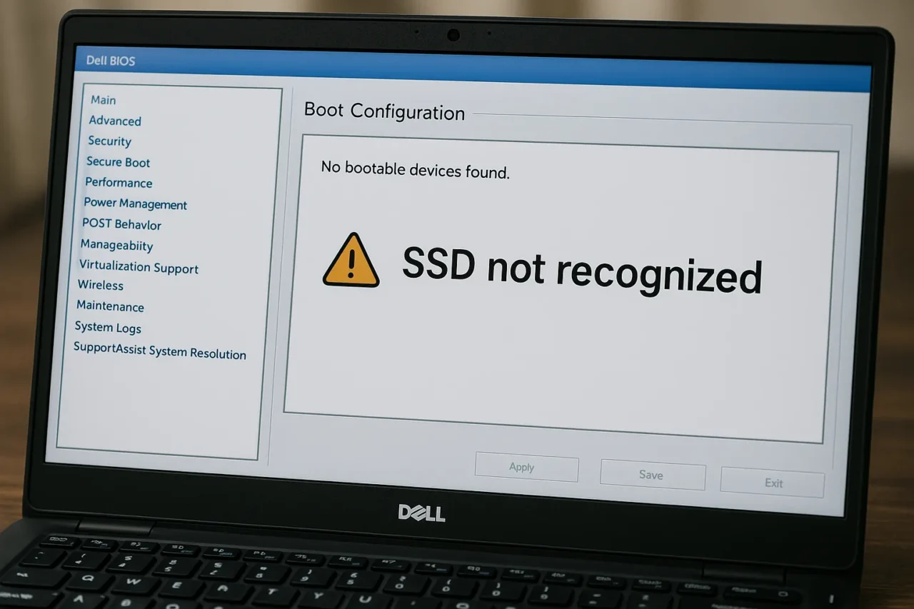 A*G様 訳あり商品　DELL inspiron5300 SSDがなく起動確認で Dell BIOSでSSDが認識しない場合の原因と対処法｜データ復旧