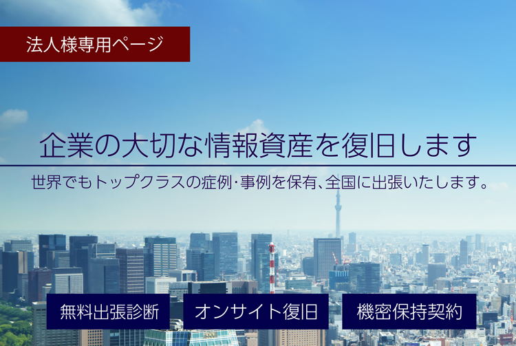 デジタルデータリカバリー法人様専用ページ