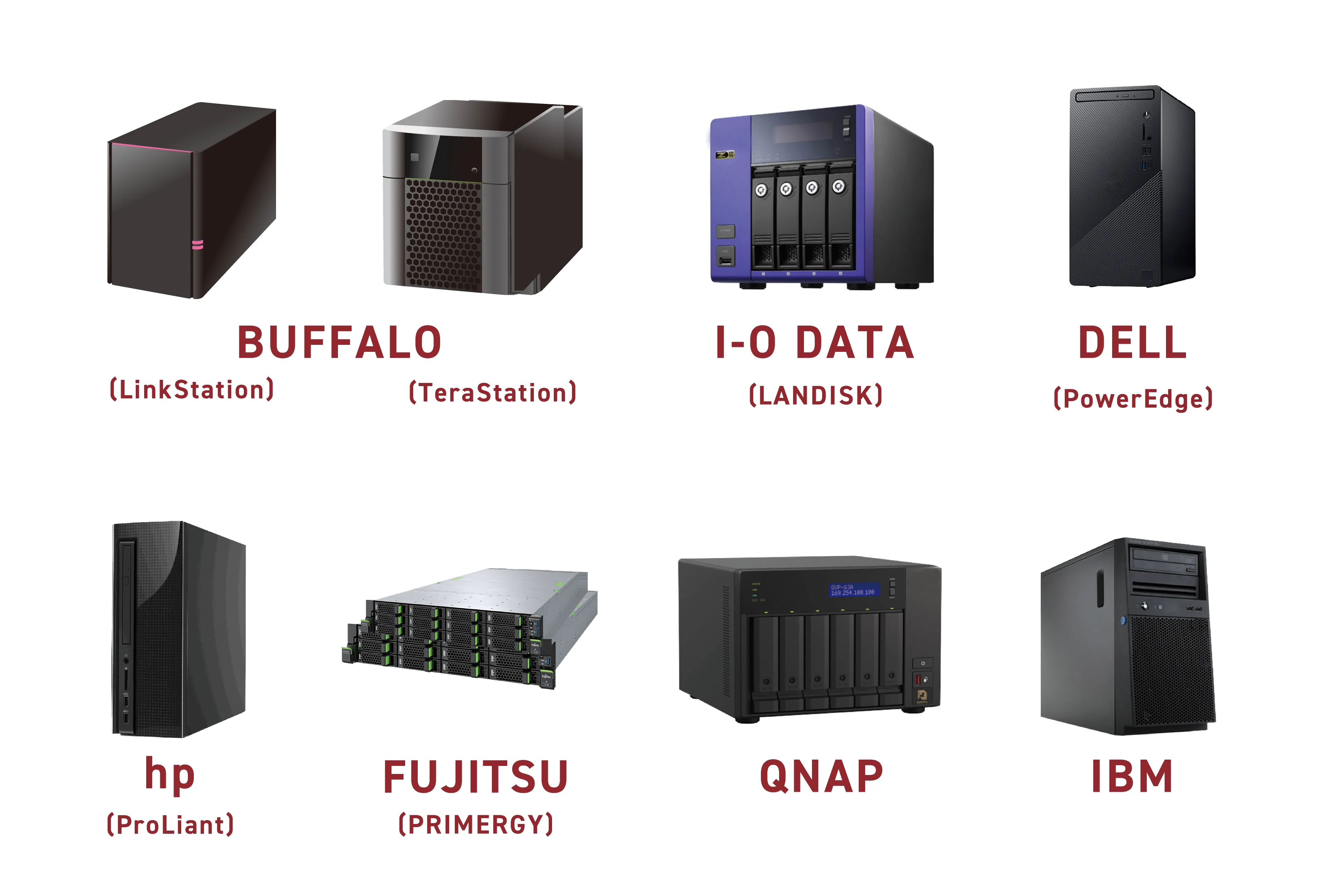 NAS・サーバー メーカー表