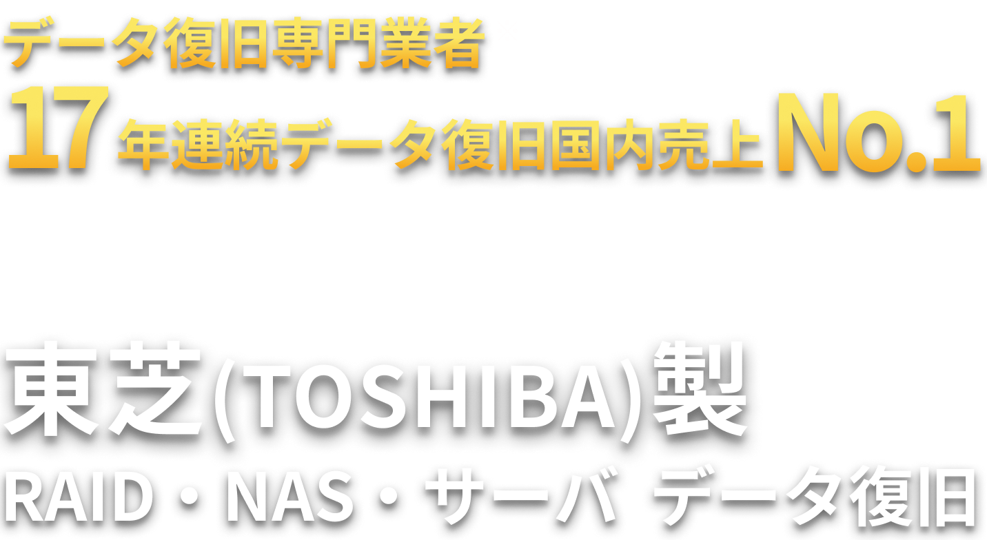 東芝(TOSHIBA)製 RAID・NAS・サーバ  データ復旧