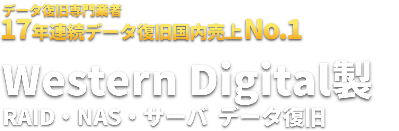 Western Digital製 RAID・NAS・サーバ  データ復旧