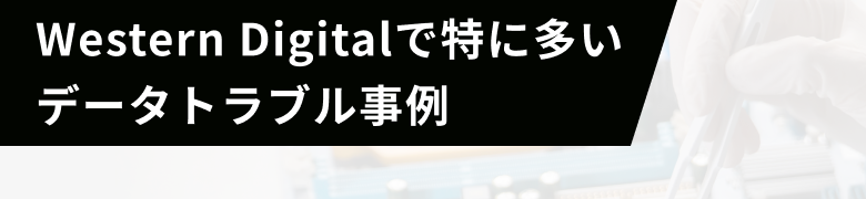 Western Digitalで特に多いデータトラブル事例